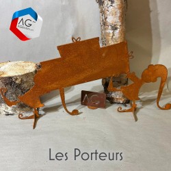 Les lutins porteurs en acier Corten