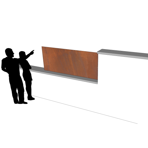 Bac à plantes et Jardinière Corten avec bordure- AGtrema