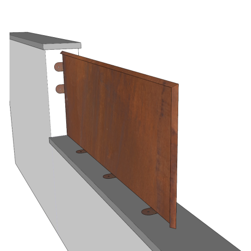 Bac à plantes et Jardinière Corten avec bordure- AGtrema