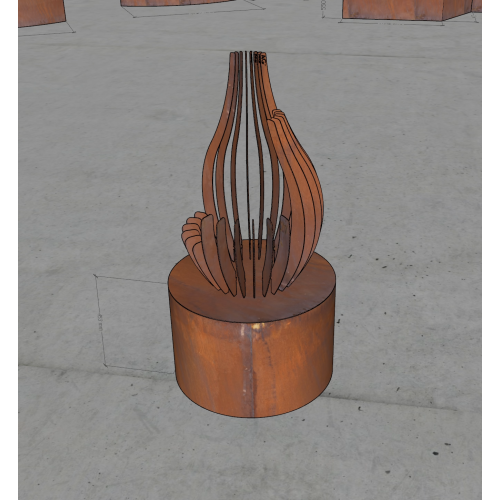 Brasero Corten Aginis Bois ou bio-ethanol - AGtrema