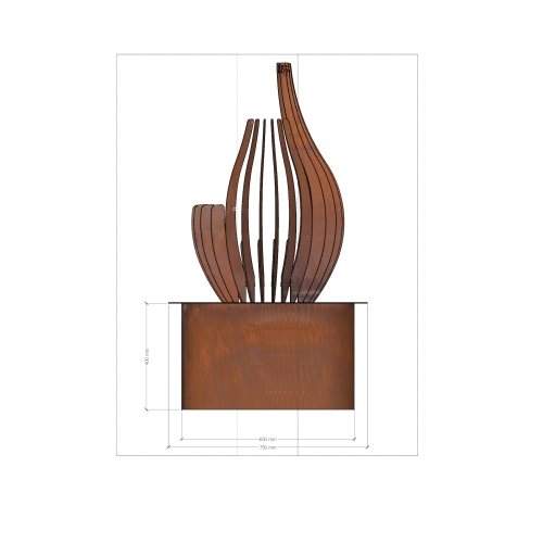 Brasero Corten Aginis Bois ou bio-ethanol - AGtrema