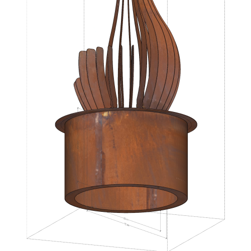 Brasero Corten Aginis Bois ou bio-ethanol - AGtrema