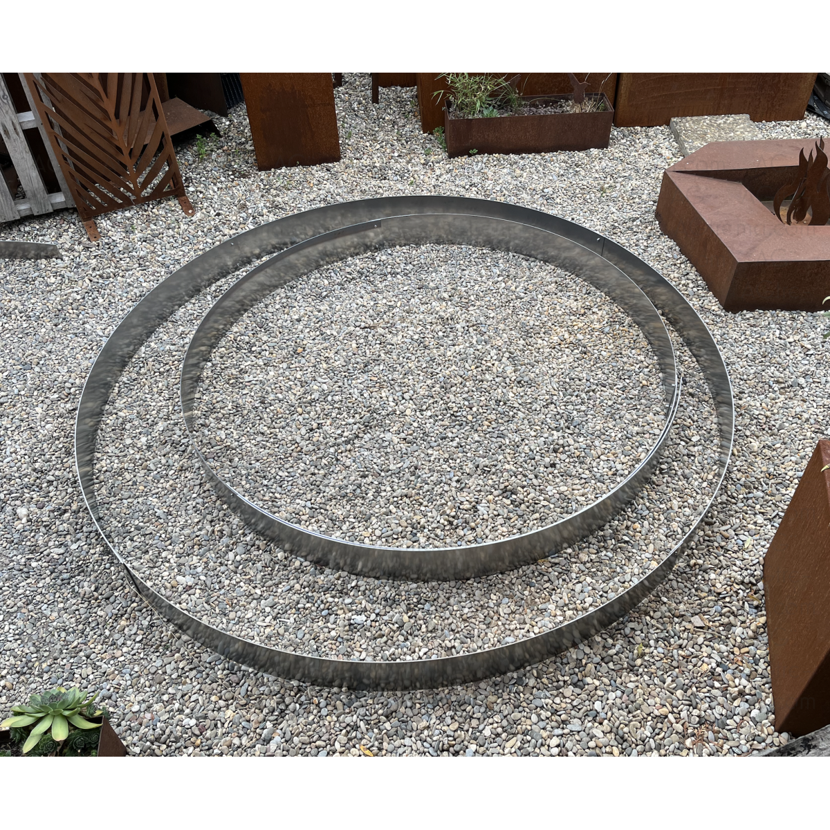 Bordures Corten cylindre