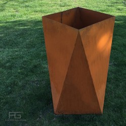 Bac à fleur acier corten grand model